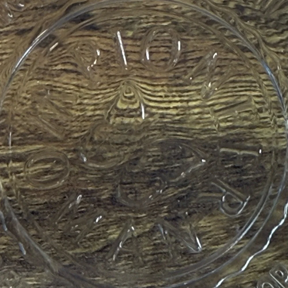 Floral Glass Bowl with Blue and Green Design